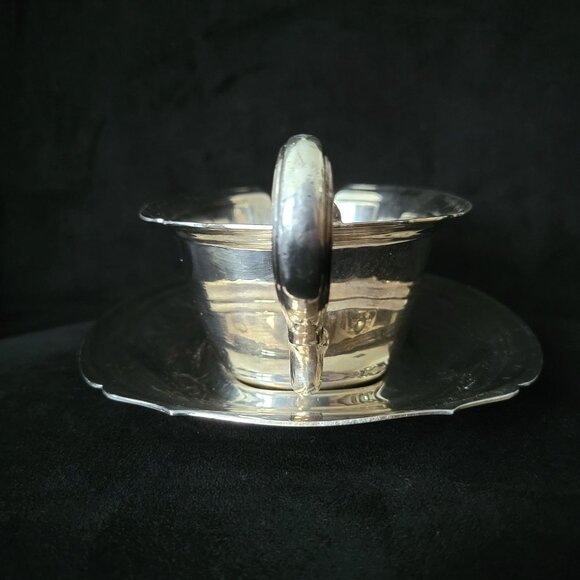 Vtg Amesbury 9421 Silverplate Gravy Boat with Underplate By Wallace Silver *Read - Picture 3 of 13
